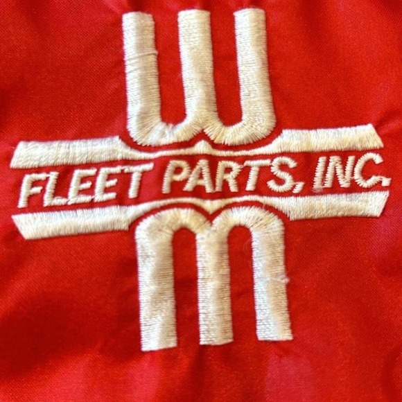 King Louie pro fit red satin bomber jacket USA fleet parts truck size larger - Picture 3 of 4